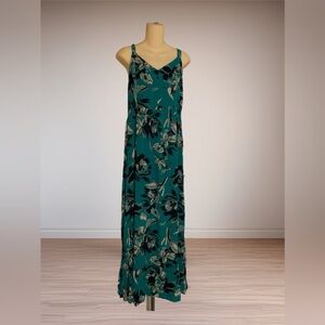 Tahari Turquoise and Beige Dress